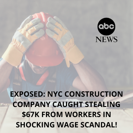 Hombre de la construcción con la cabeza gacha sentado en una silla, representando las luchas por el robo de salarios. Desenmascarado: Una constructora de Nueva York pillada robando 67.000 dólares a sus trabajadores en un escandaloso escándalo salarial.