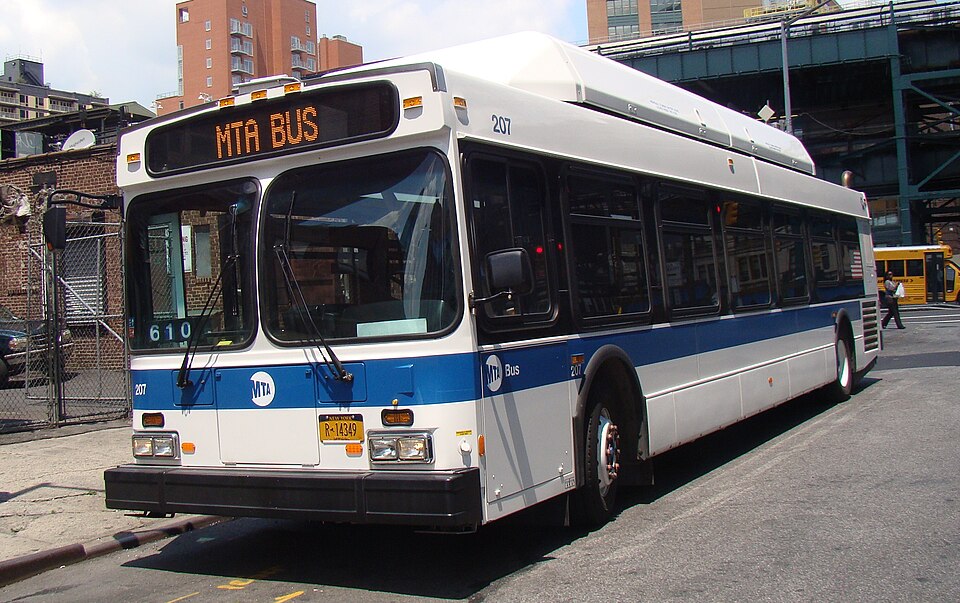 MTA bus parked in a NYC street