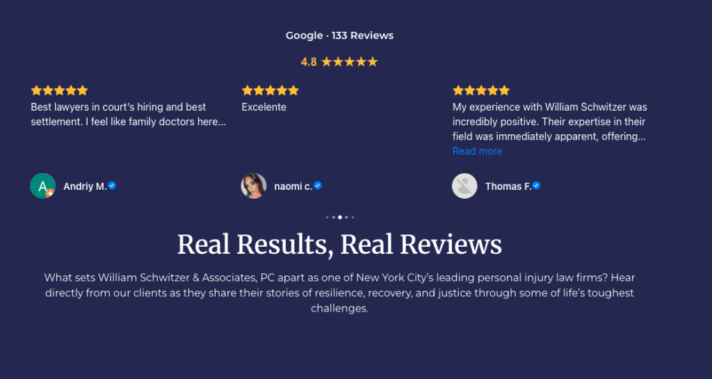 How William Schwitzer and Associates Uphold Ethical Standards in Complex Injury Cases: real reviews from real people