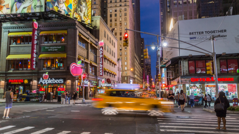 Manhattan street intersection representing Wrong Way Crash in Manhattan roadway review.