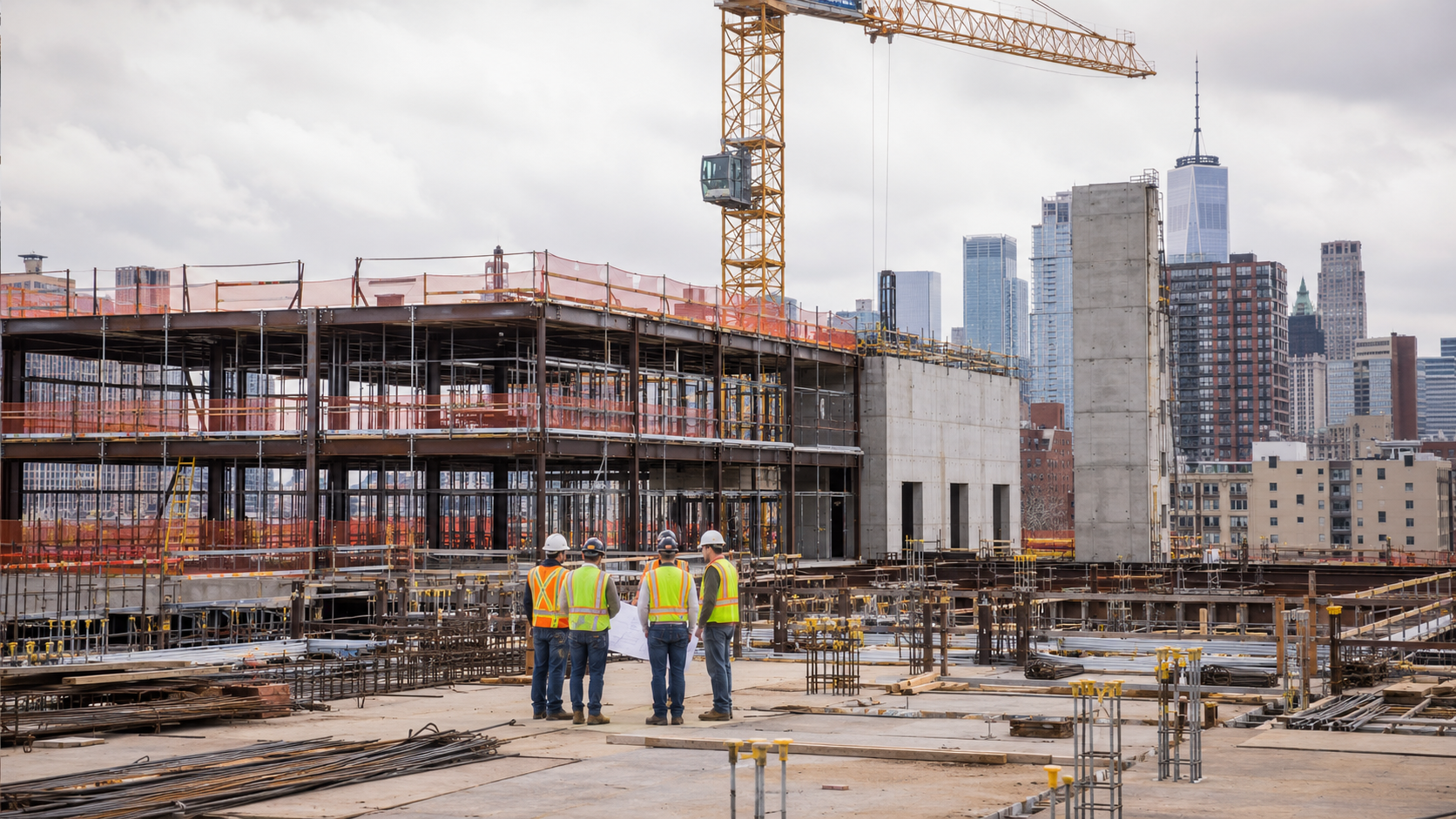 Active New York City construction site representing Construction Workplace Fatalities 2024 and workplace safety.