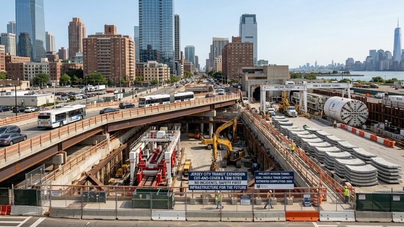Illustrative underground excavation area representing Second Avenue Subway Construction in New York City.