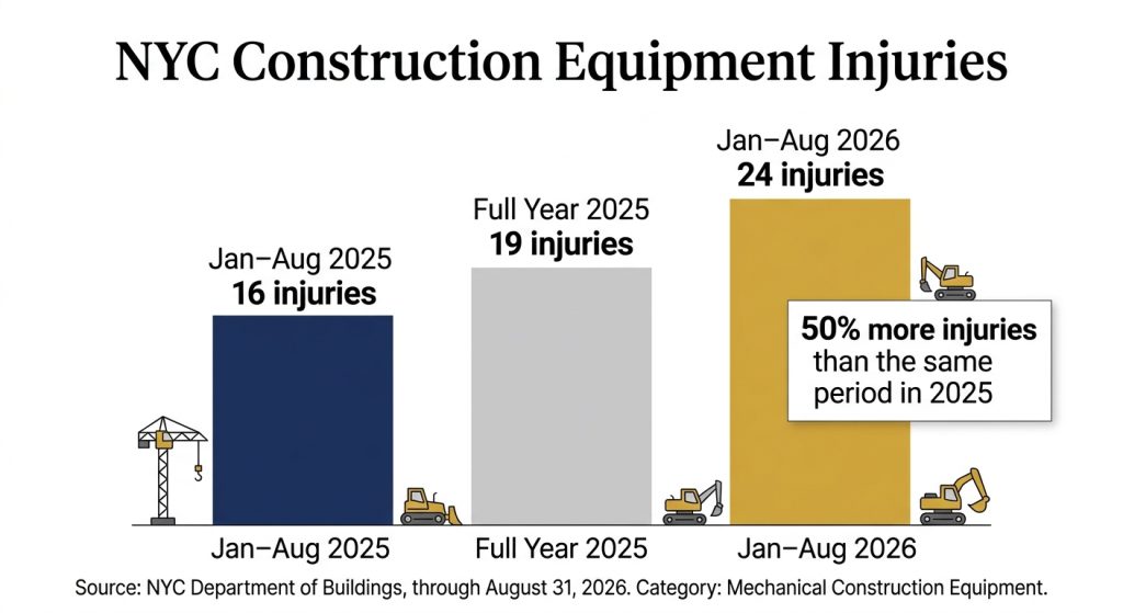NYC Construction Equipment Injuries Exceed Last Year’s Total in Just ...